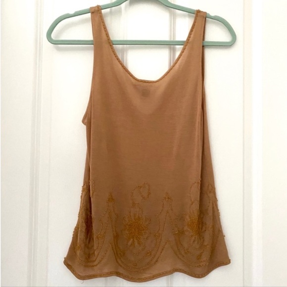 Vintage DKNY Women's Beaded Embroidered Tank Top - Picture 3 of 5